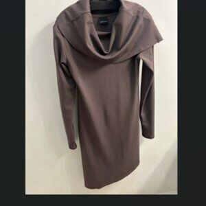 Simply Mila fitted asymmetrical dress with shawl collar Size M